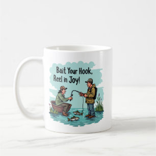 Embrace the joy of fishing coffee mug