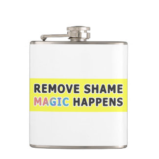 Embrace the Magic Inspirational Phrase Hip Flask