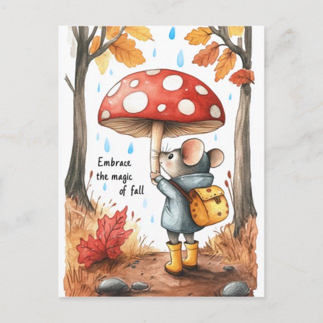 Embrace the magic of Fall / Autumn Postcard (Front)