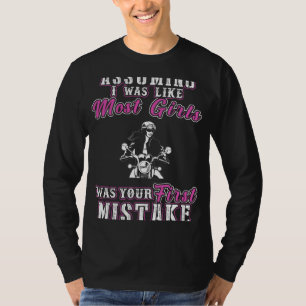 Embrace the Ride - Funny Biker Girl Mistake Tee
