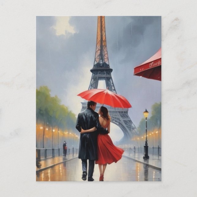 Embrace the Romance of Paris Postcard (Front)