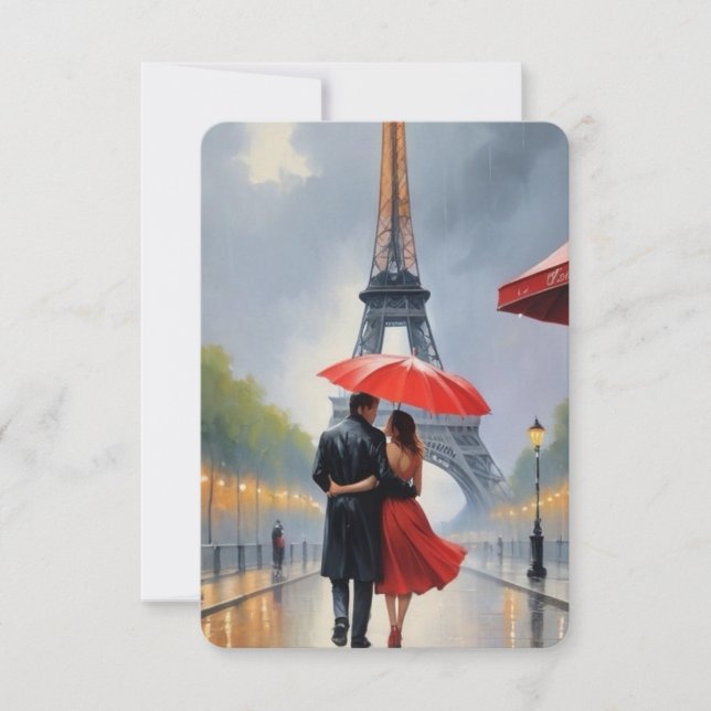 Embrace the Romance of Paris Thank You Card (Front)