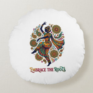 Embrace the Roots Dance Round Pillow