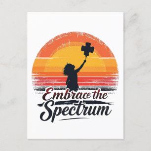 Embrace the Spectrum Autism Awareness Holiday Postcard