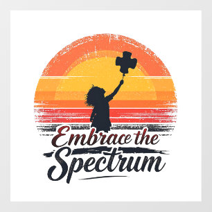 Embrace the Spectrum Autism Awareness Window Cling