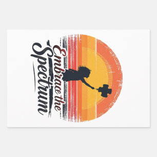Embrace the Spectrum Autism Awareness  Wrapping Paper Sheet