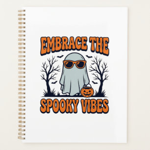 Embrace the Spooky Vibes Ghost Halloween Shirt_1 Planner