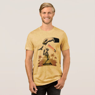 Embrace the Tropical Bliss: Sarcastic Retro Tri-Blend Shirt