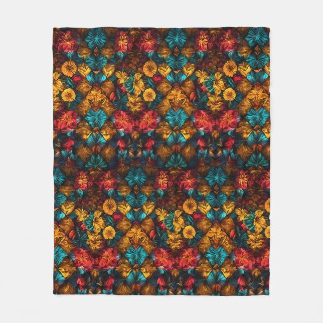 Embrace Tranquillity The Cozy Waves Pattern Blanke Fleece Blanket (Front)