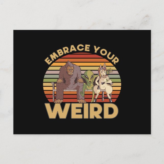 Embrace Your Weird Alien Postcard (Front)