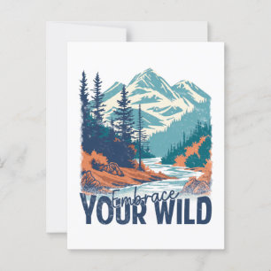 Embrace  Your Wild – Nature Adventure Postcard
