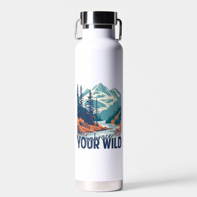 Embrace  Your Wild – Nature Adventure Water Bottle (Front)