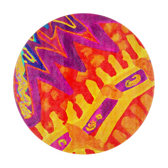 Embracing Colourful Pattern Design Cutting Board (Front)