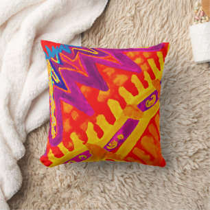 Embracing Colourful Pattern Design Throw Pillow