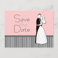 Embracing Couple Save the Date Postcard