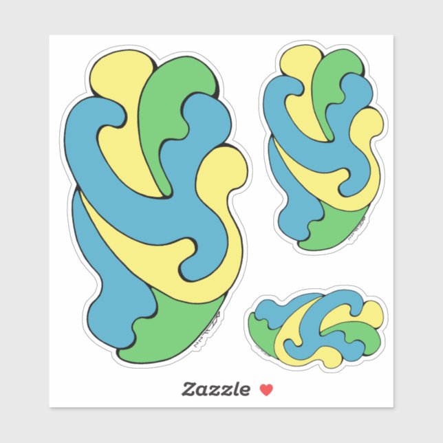Embracing Curves (Yellow, Blue, Green) (Sheet)