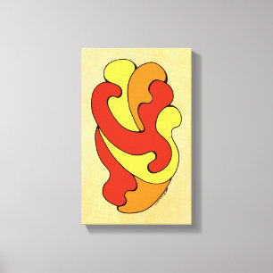 Embracing Curves (Yellow, Red, Orange) Canvas Print