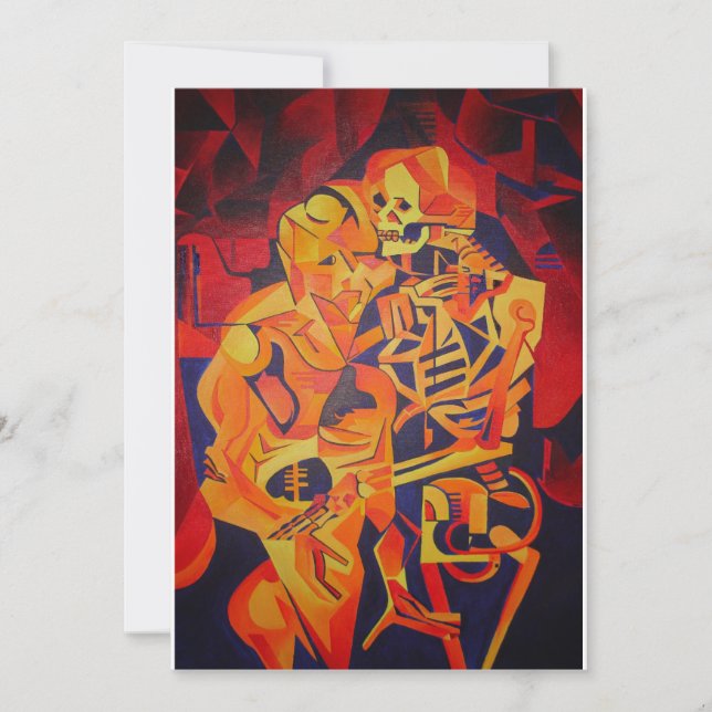 Embracing Death Colourful Geometric Art Card (Front)
