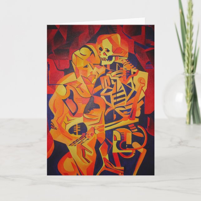 Embracing Death Colourful Geometric Art Card (Front)