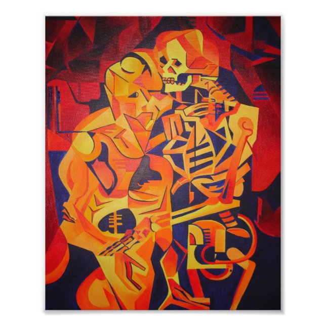 Embracing Death Colourful Geometric Art Photo Print (Front)