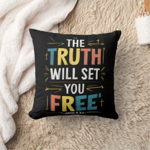 Embracing Freedom: The Truth Will Set You Free Throw Pillow