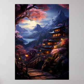 Embracing Japanese Culture Art Painting  Poster
