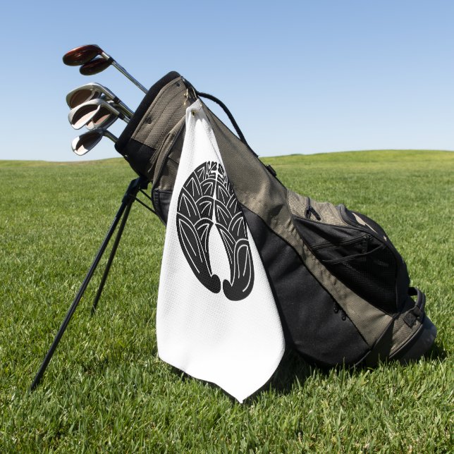 Embracing japanese gingers golf towel (Green)