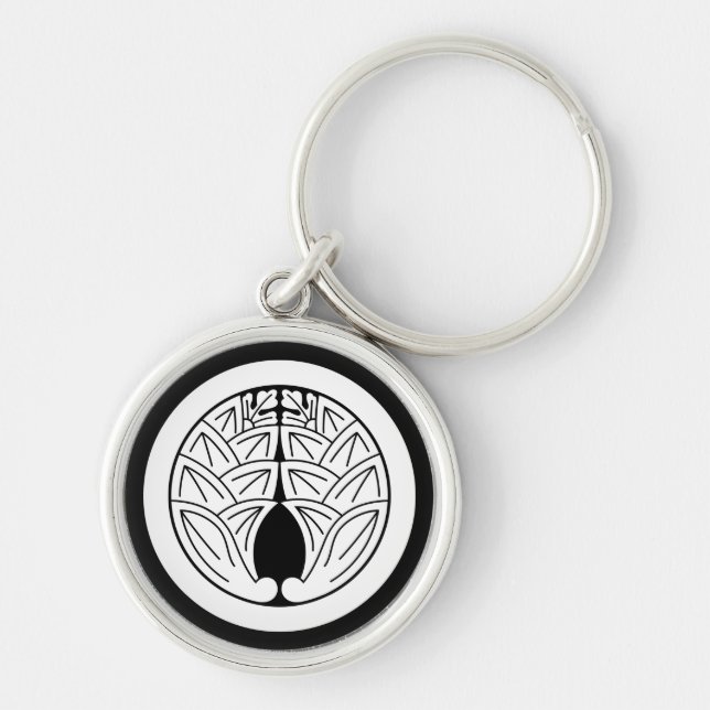 Embracing japanese gingers in circle keychain (Front)