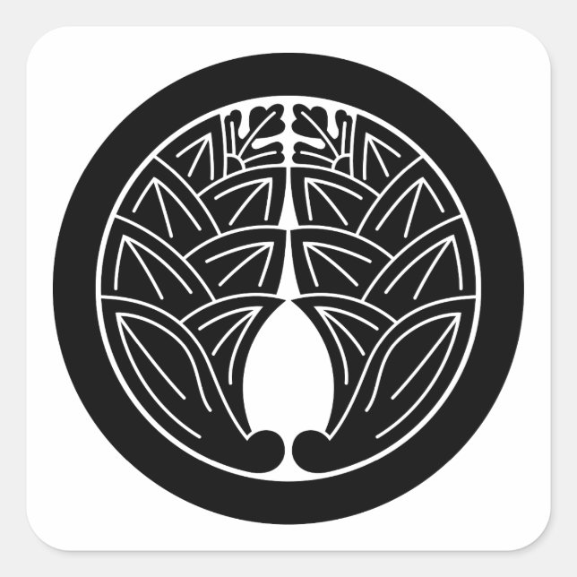 Embracing japanese gingers in circle square sticker (Front)