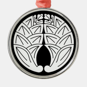 Embracing japanese gingers metal ornament