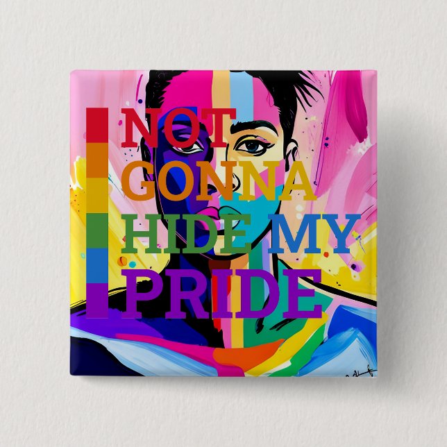 Embracing My Authenticity Ornament 2 Inch Square Button (Front)