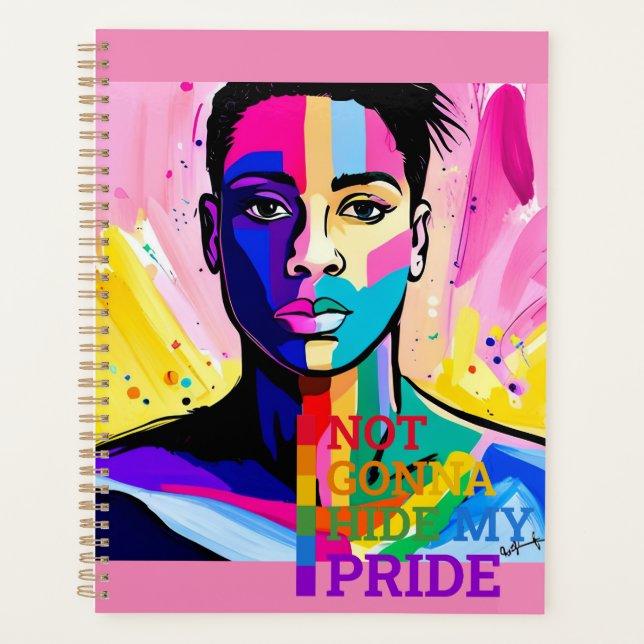 Embracing My Authenticity Spiral Photo Notebook Planner (Front)