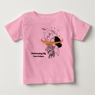 Embracing My Inner Eclipse Celestial Moon Line Art Baby T-Shirt