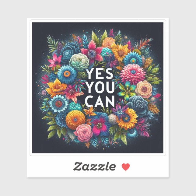 Embracing Positivity Amidst Vibrant Floral Beauty (Sheet)