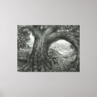 Embracing Risk Tree Canvas Print