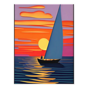 Embracing Tranquillity on the Open Sea Photo Print