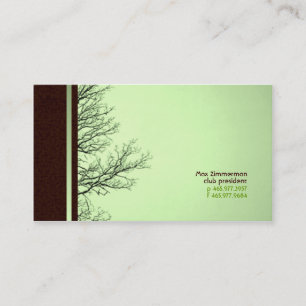Embranchement cartes de visite verts