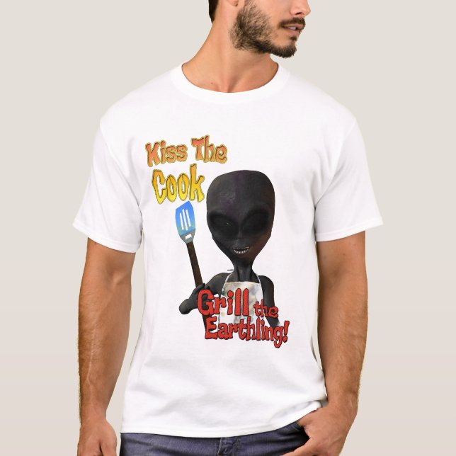 Embrasse Le Grill Cuisinier Le T-Shirt Terrifiant (Devant)