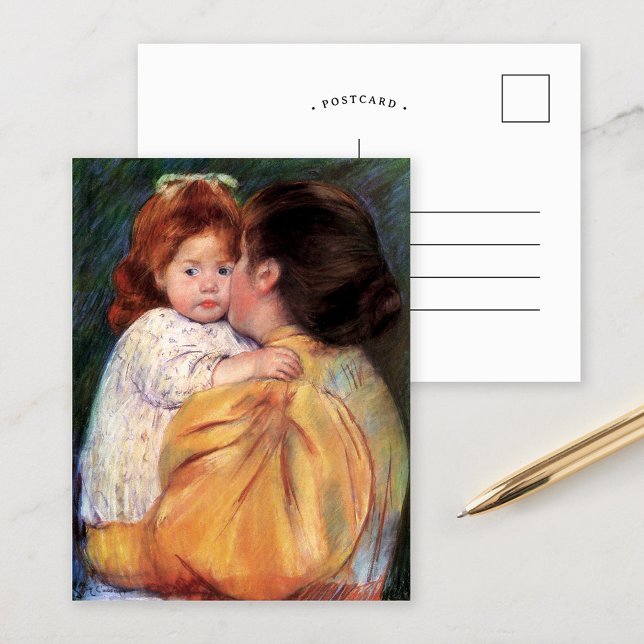 Embrasse maternelle | Carte postale Mary Cassatt (Créateur téléchargé)