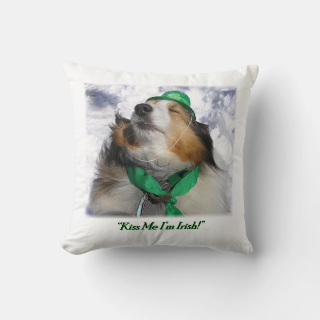 Embrasse-moi, je suis irlandais ! Coussin décorati (Recto)