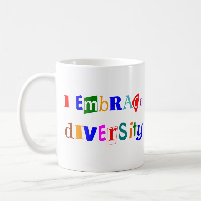 embrasser la diversité Mug (Gauche)