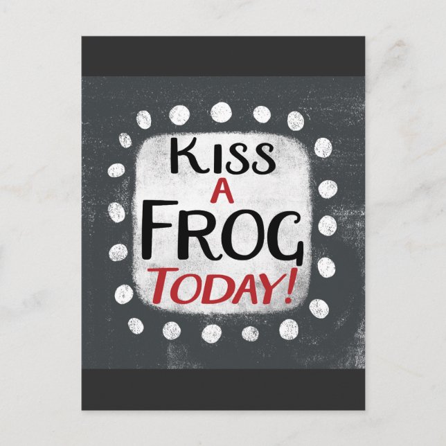 Embrasser Une Grenouille Aujourd'Hui Carte Postale (Devant)