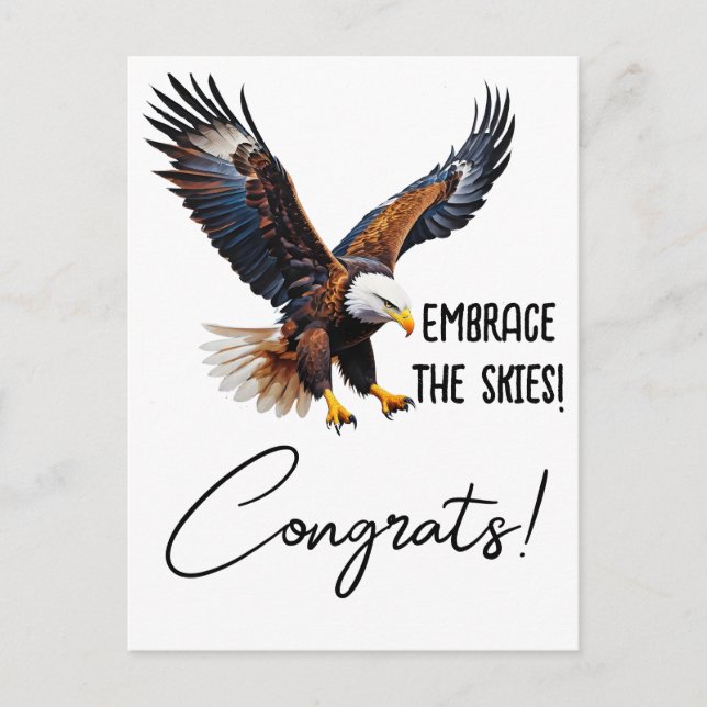 Embrassez le ciel ! Carte de graduation inspirante (Devant)