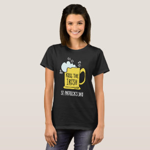 Embrassez le T-shirt noir Saint-Patrick de la bièr