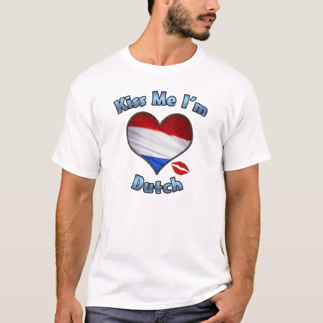 Embrassez-moi que je suis T-shirt néerlandais de (Devant)