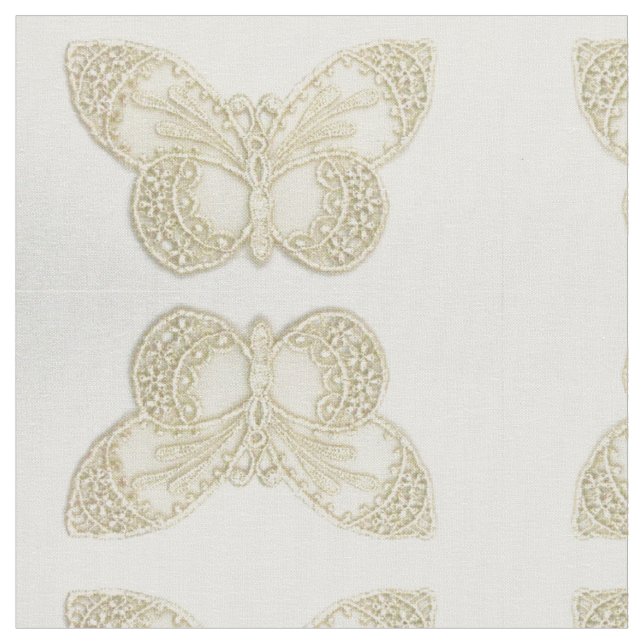 Embroider Lace Butterfly Fabric (Close Up)