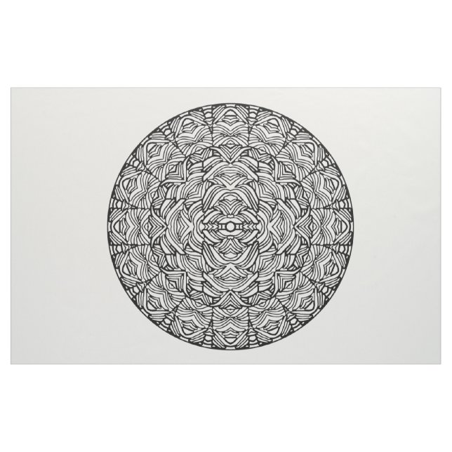 Embroider Your Own Abstract Mandala Fabric (Fat Quarter)