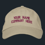 Embroidered Baseball Cap Custom Text Name Colours<br><div class="desc">Easy Personalized Promotional Cap - Add Your Text - Name - Company / Number / Letter / Slogan - Tagline / or Website , Phone , E-mail , Social Media Handle , Address , Logo - Photo / more - Choose Your Colour / Size / Font - Make your unique...</div>