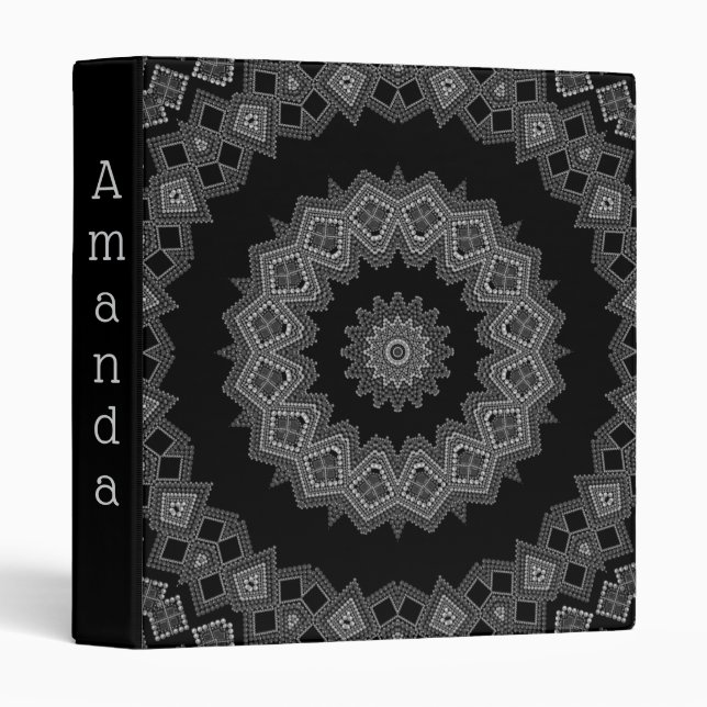 Embroidered beads pattern binder (Front/Spine)