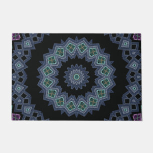 Embroidered beads pattern doormat